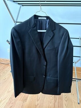 Joseph Abboud Reda Classic Black Men's Two-Button Blazer 38R  and pants